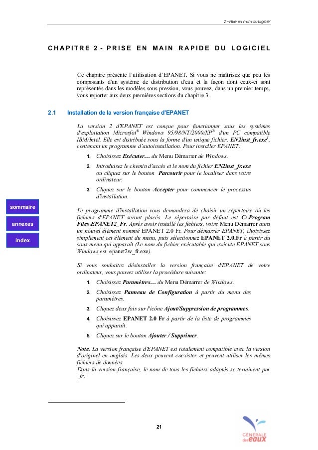 TÉLÉCHARGER EPANET FRANCAIS GRATUIT FRANCAIS TÉLÉCHARGER GRATUIT EPANET